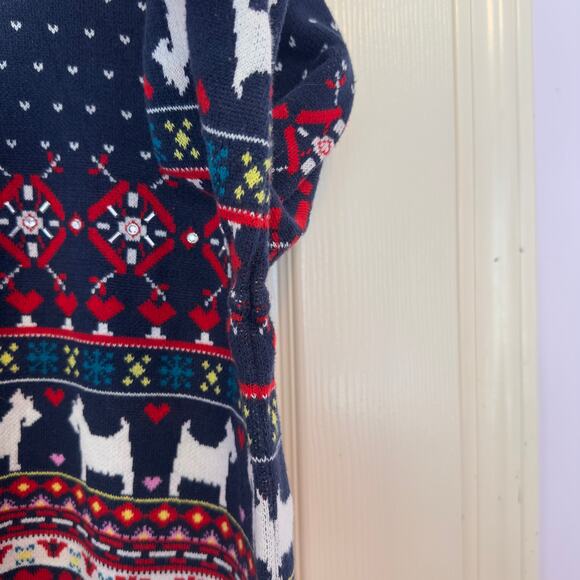 Charter Club Fair Isle Scottie Dog Crewneck Sweater Size XLP Cozy Winter Casual - Picture 7 of 8